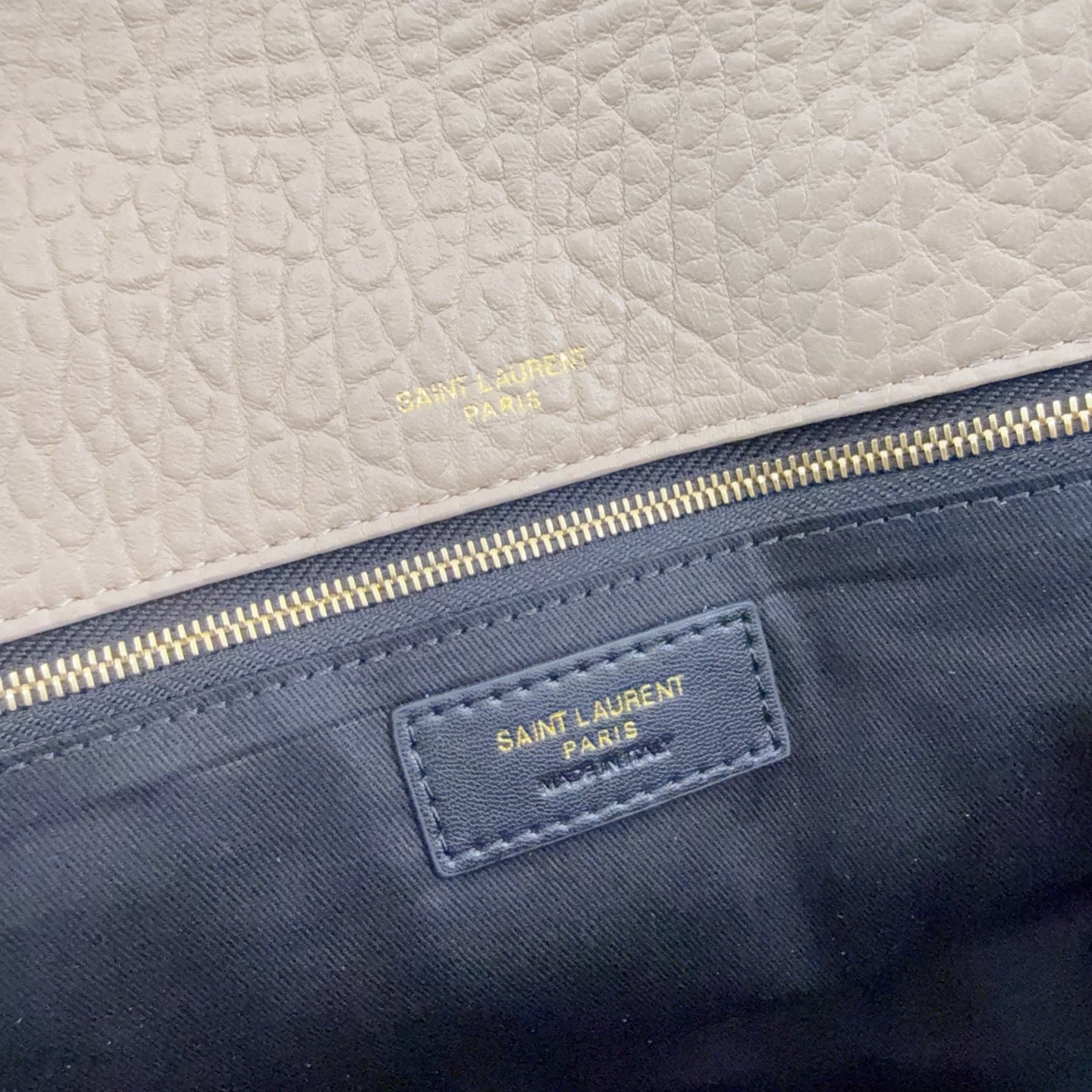 YSL Calypso large in grained lambskin