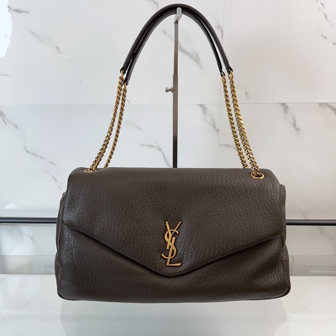 YSL Calypso large in grained lambskin
