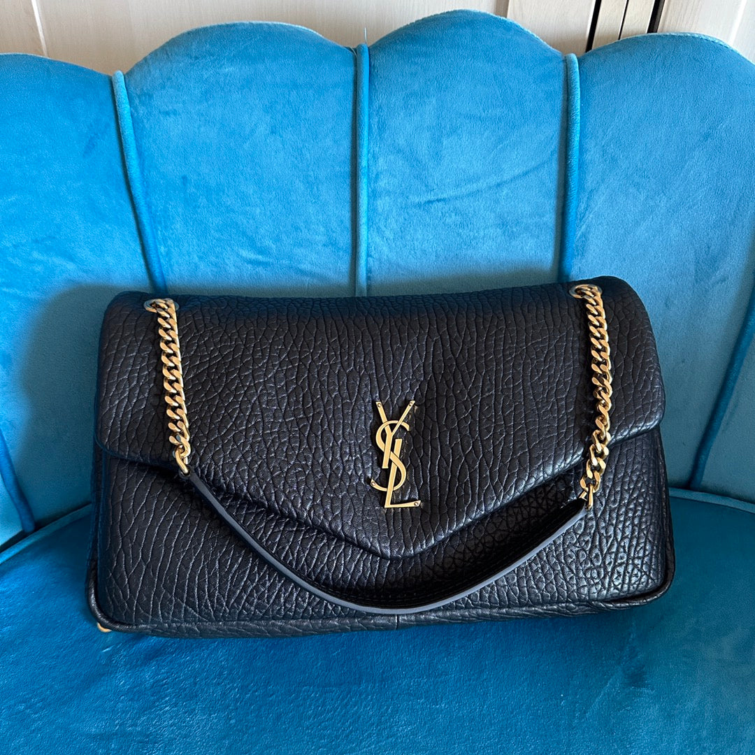 YSL Calypso large in grained lambskin