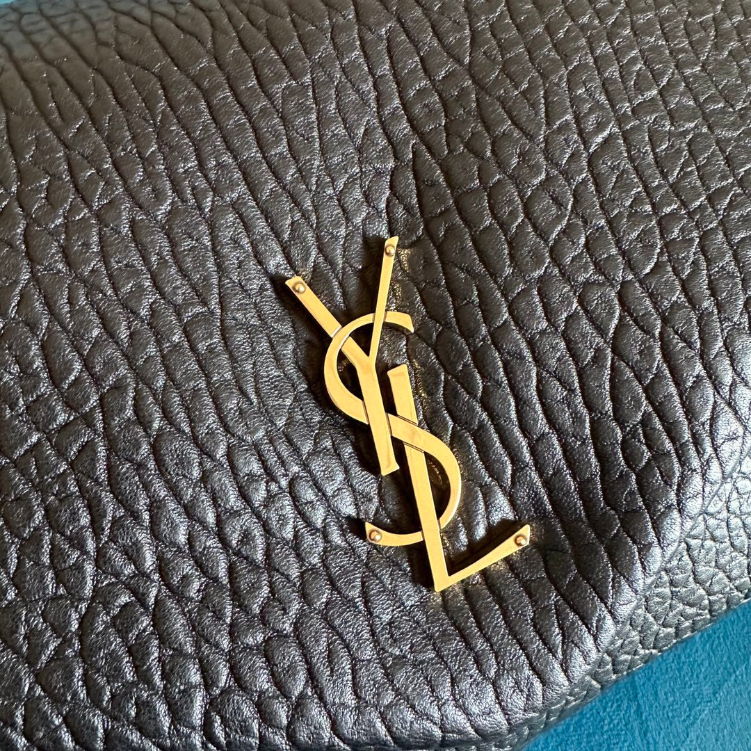 YSL Calypso large in grained lambskin