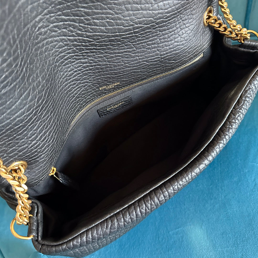 YSL Calypso large in grained lambskin