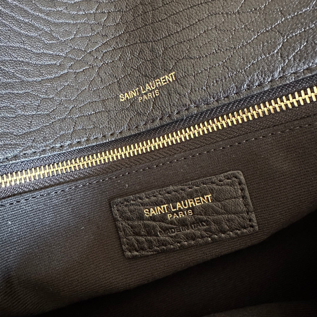 YSL Calypso large in grained lambskin