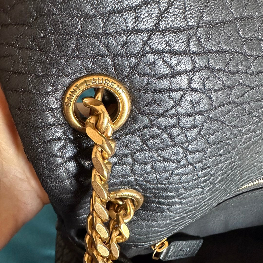 YSL Calypso large in grained lambskin