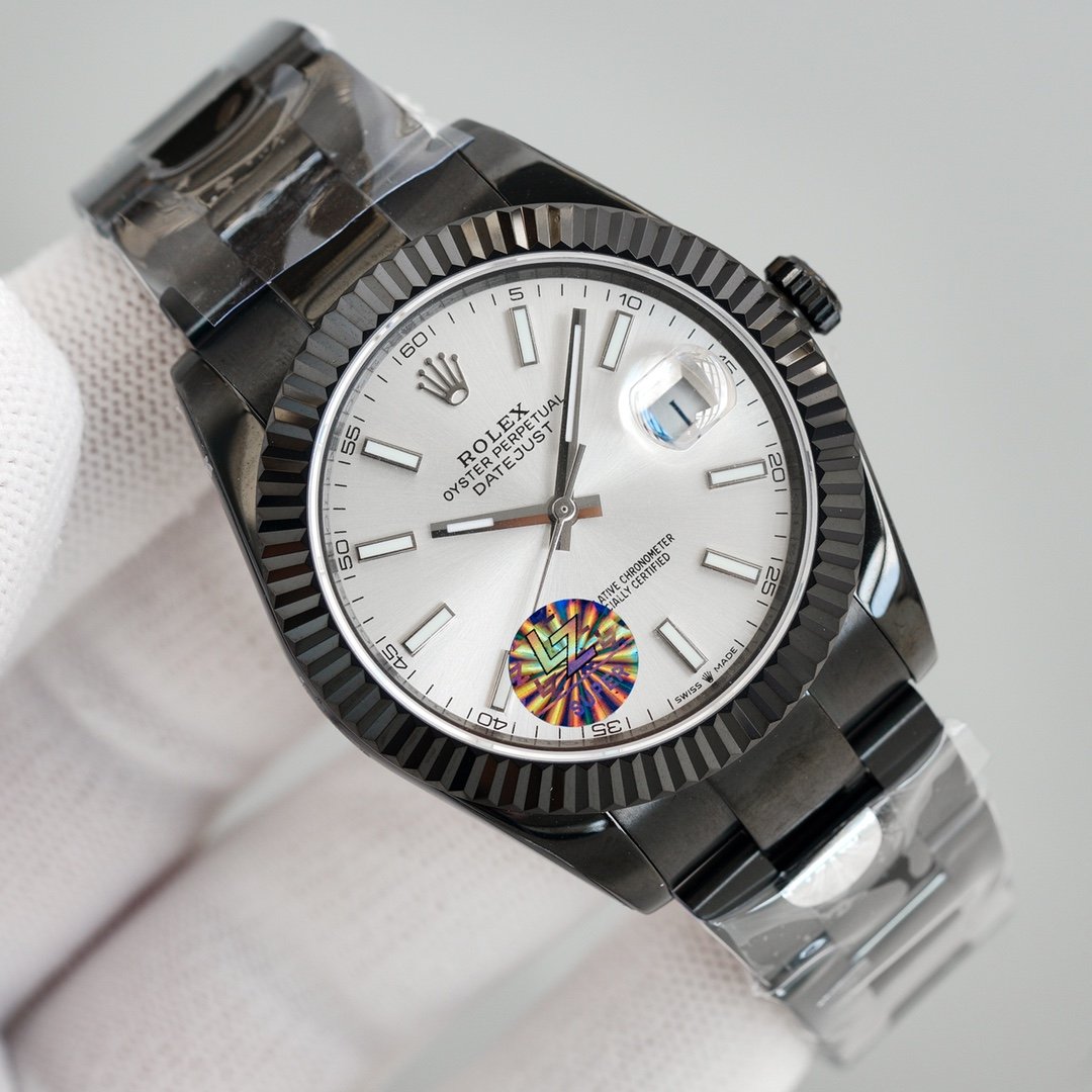 DATEJUST 41MM CUSTOM BLACK PVD WHITE DIAL